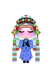 蒙古族娃娃茂明安