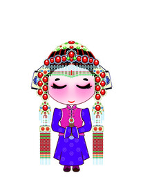 蒙古族娃娃土默特