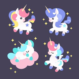 独角兽 卡通图案 服装印花