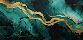 绿色金线渐变大理石背景