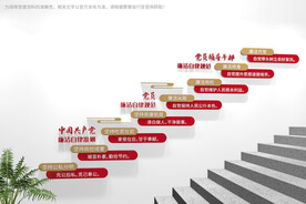 廉洁自律准则廉政楼梯文化墙