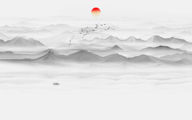 山水画电视背景墙