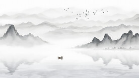 新中式山水风景画