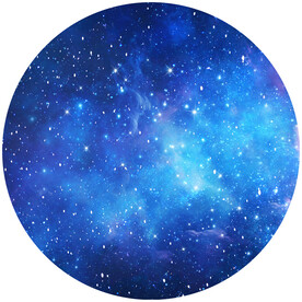 蓝色圆形星空吊顶