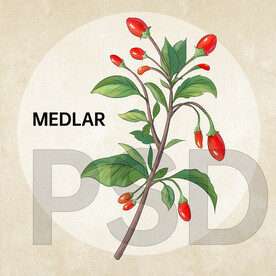 手绘枸杞中药图