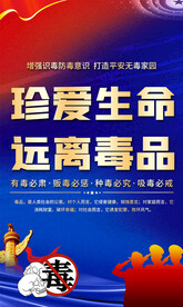 社区学校禁毒宣传海报