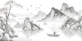 水墨山水画