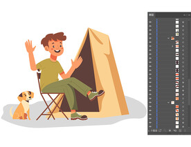 野外露营插画