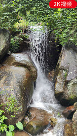横版溪涧溪水视频