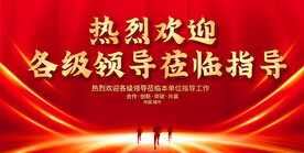 热烈欢迎领导展板