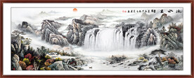 山水风景画客厅挂画