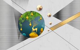 现代几何现简约创意背景画