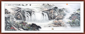 国画水墨山水画