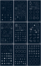 几何边框装饰元素