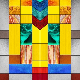 高清分层彩绘玻璃打印图