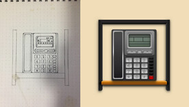 写实电话图标元素