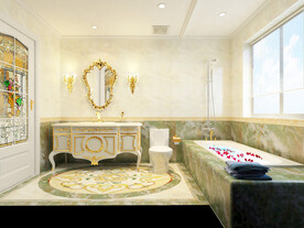 暖调子的卫生间