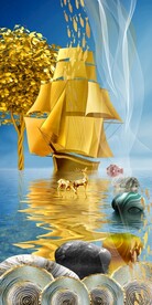 金帆麋鹿发财树玄关