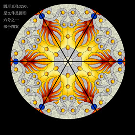 帝凡尼圆形吊顶玻璃打印图