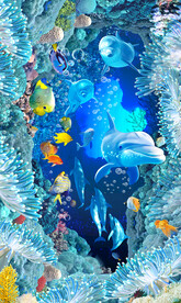 海底世界3D立体地板地画