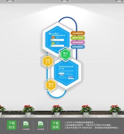 立体企业展板竖版文化墙