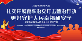 夏季治安整治行动展板