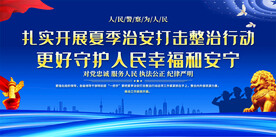 夏季治安打击整治行动展板