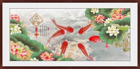荷花鲤鱼图