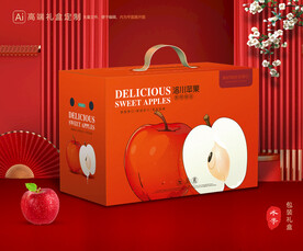 苹果包装 红富士礼盒