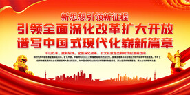 深化改革扩大开放宣传展板