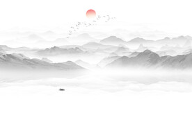 水墨意境山水画