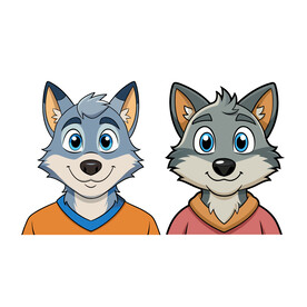 矢量动物野生动物狼头像