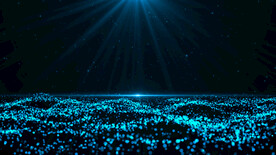 蓝色粒子晚会背景AE模板