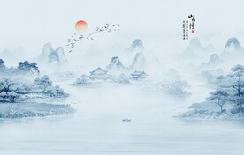 水墨江南背景墙