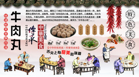 牛肉丸背景墙