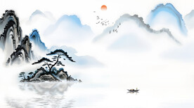 中式水墨画电视背景墙