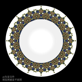 餐盘餐具花面设计