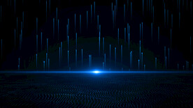 蓝色波浪动画背景AE模板