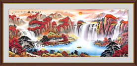 聚宝盆山水画国画