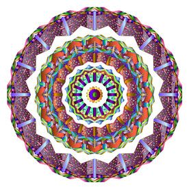 圆形几何印花图案