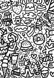 手绘抽象图案艺术涂鸦