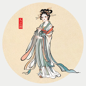 古装美女插画中国风