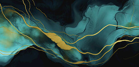 绿色金线渐变大理石背景