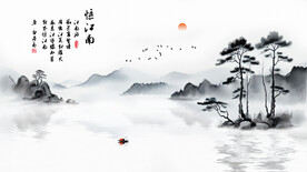 意境山水画背景