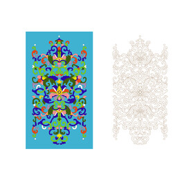 可编辑矢量传统纹样花纹