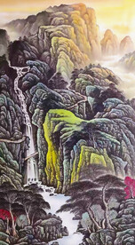 办公室山水画挂画