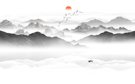 水墨意境山水画