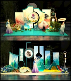 中国风美陈DP打卡点