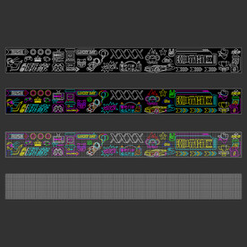 潮玩霓虹灯网红墙设计图