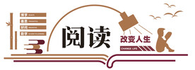 图书馆阅读学习文化墙